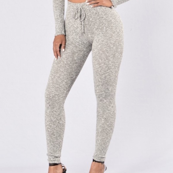 Fashion Nova Pants - Fashion Nova Grey Sweat Pant Legging